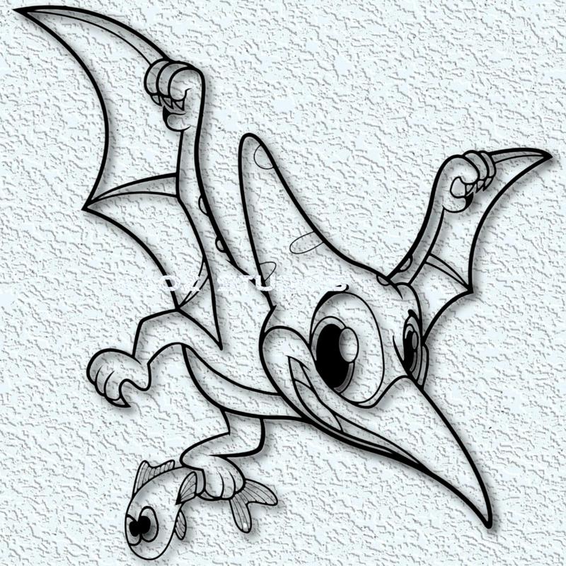 Pteranodon Wall Art Pteradactyl Wall Decor Dinosaur Art