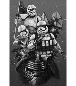 Star Wars Poster, Kylo Ren and Stormtroopers