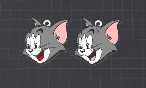 cartoon character , tom keychain / necklace charm (free for commercial use)