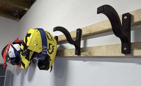 Motorcycle helmet hanger