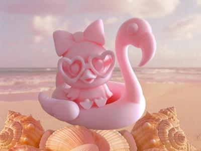 Flamingo Gummi Duck