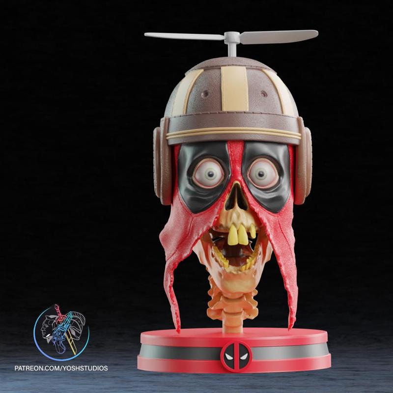 Headpool Statue 3D Printer STL File