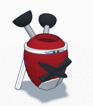 Red Signal Samurai Pot