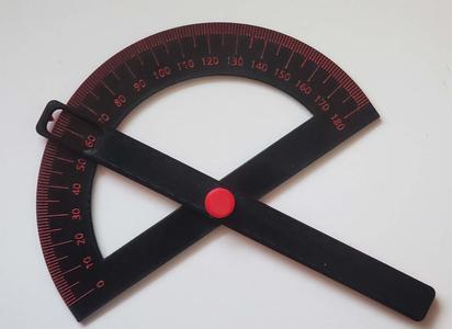 Protractor / Goniometer raised numbers, fully printed, no supports