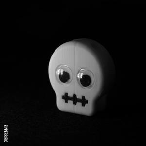 Zipper Pull - Skull Face