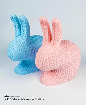 Troy Rabbit Knitted (Container + Piggy Bank Version), Easter Design