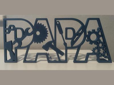 Papa Sign with Tools