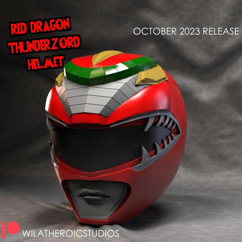 Red Dragon Thunderzord Helmet 