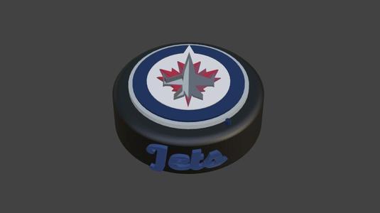 Winnipeg Jets Hockey Puck