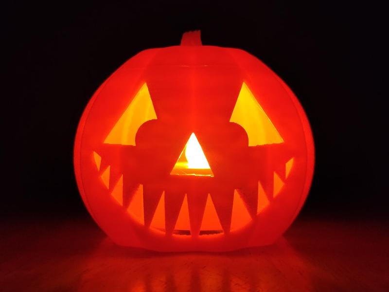 Halloween Pumpkin (Jack-O'-Lantern) for LED tealight (printable without supports)