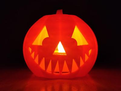 Halloween Pumpkin (Jack-O'-Lantern) for LED tealight (printable without supports)