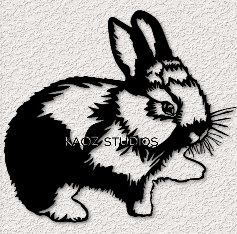 easter bunny wall art rabbit wall decor 2d animal decoration country life