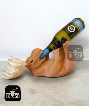 Moose Wine Bottle Holder / No Supports