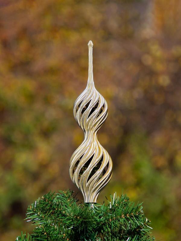 Double Spiral Christmas Tree Topper 2024