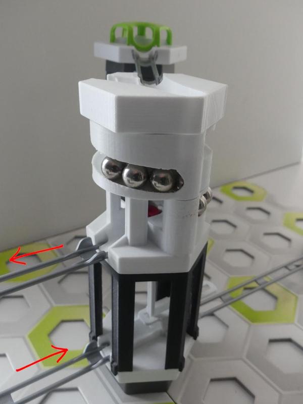 GRAVITRAX compatible: pendulum starter (20 mm to 170 mm) with stackable dispensers
