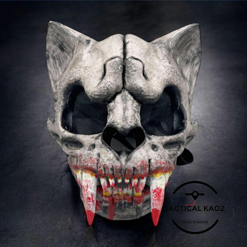 Fangs Skull Mask 2 Parts Movable Jaw