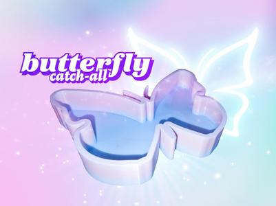 Butterfly catch-all jewelry tray