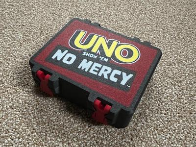 Uno No Mercy Box with QR code in German/Deutsch