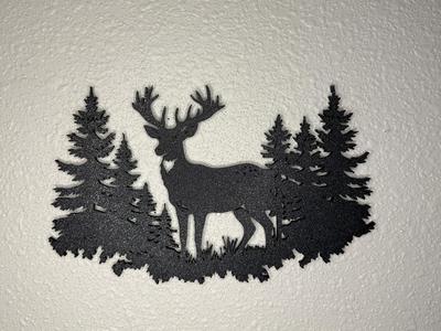 Deer Nature Wall Art - Forest - Easily Scalable