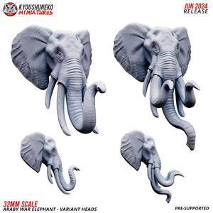 Araby War Elephant Variant Heads