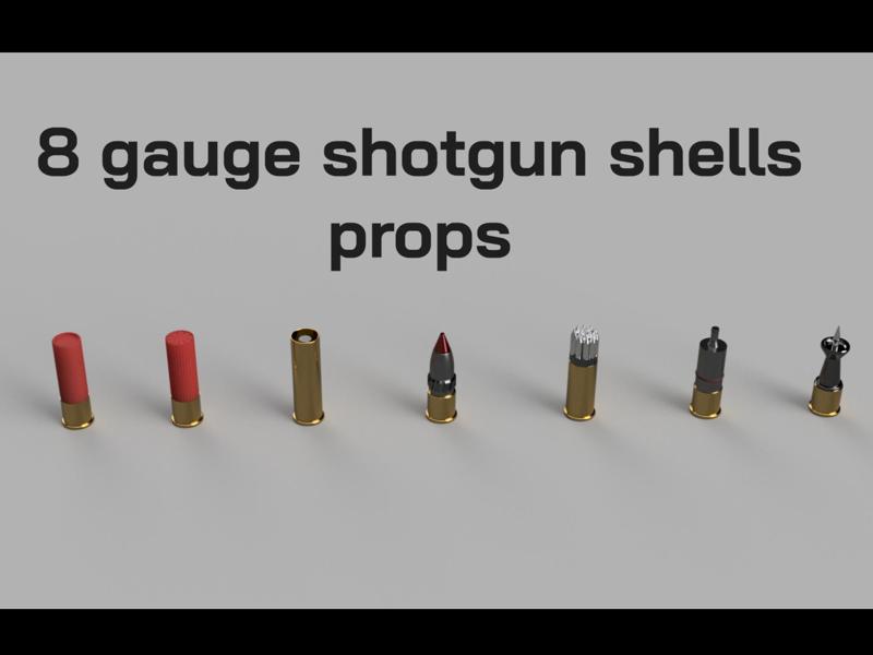 8 gauge shotgun shells props