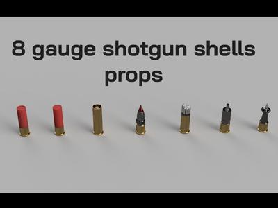 8 gauge shotgun shells props