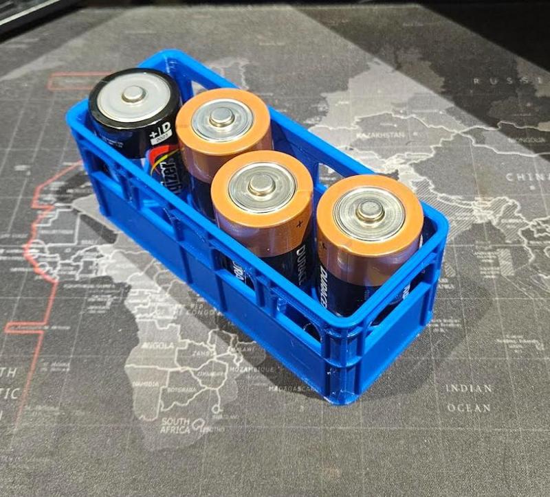 D Size Battery Double Wide Beer Crate
