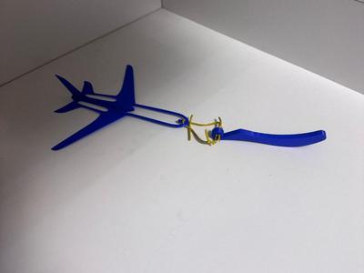 Rubber Band  Glider Plane(one piece) With Launcher