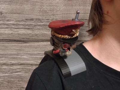 shoulder-holder For the  monitor mascot skull