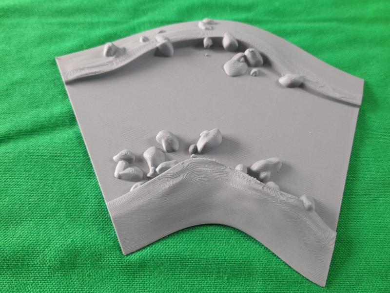 Modular Wargaming Terrain, 45 degree Bend
