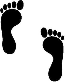 Foot Print Stencil 1