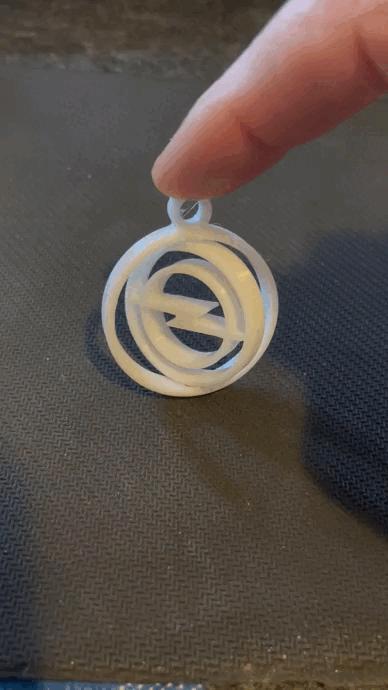 New version - Rotating OPEL keychain Gyro Fidget