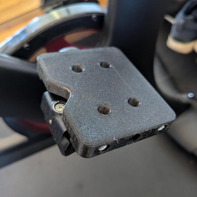 Flat pedal back for Peloton bike