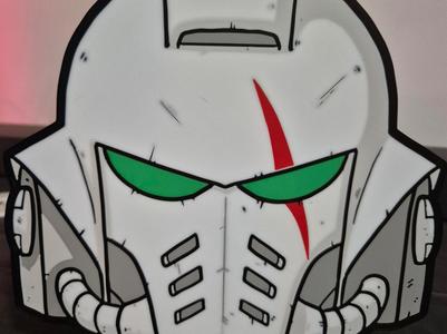 White scar helmet light box