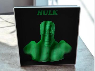 HULK BUST Layered Sculpture