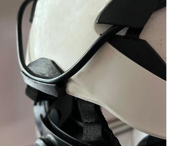 Cable clip for Industrial helmet.