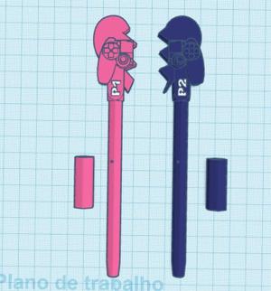 kit Caneta casal Gamer