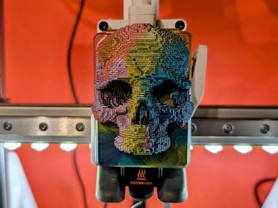 8 bits skull extruder cover for a1 / a1mini