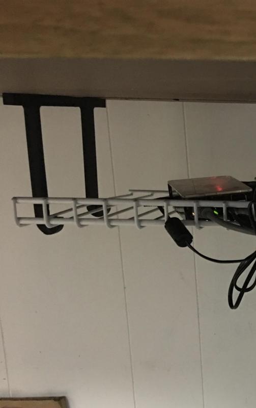 Under-Table Hooks for Rubbermaid Shelf