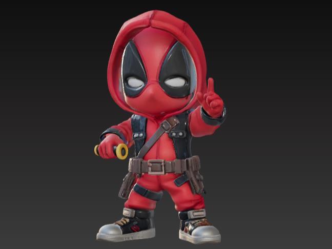 Deadpool Chibi 3D: Ready for Action