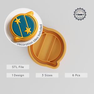 Punarvasu Nakshatra Shape Cutter & Stamp, Cookie & Fondant Design, 6-Piece Set, Vedic Astrology Star PRODUCT_1079