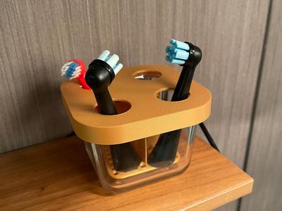 Toothbrush holder for IKEA 365+ container