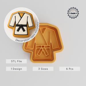 Martial Arts Shape Cutter & Stamp Set, Judo Cookie & Fondant Tools, 6 Piece Pack, S/M/L PRODUCT_593