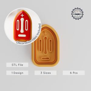 Beach Lifeguard Board Cookie Cutter & Stamp, 3 Sizes Set, Water Safety Decor, Perfect for Cookies & Fondant PRODUCT_1111
