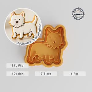 West Highland White Terrier Cookie Cutter & Stamp Set, Dog Shape, Perfect for Cookies & Fondant, 3 Sizes PRODUCT_279