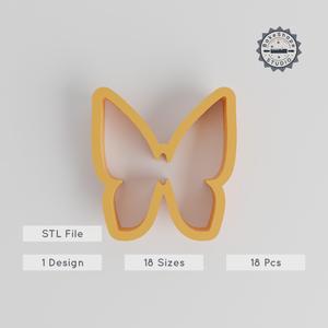 Butterfly & Winged Insect Shape Cutter, 18 Piece Set, 0.75"-5" Sizes, Ideal for Cookie, Fondant, Clay PRODUCT_144