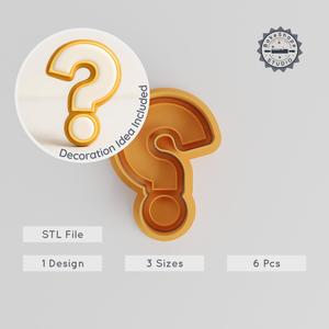 Question Shape Cutter & Stamp Set, Perfect for Cookies & Fondant, Includes S/M/L Sizes, Circle & Question Designs PRODUCT_4
