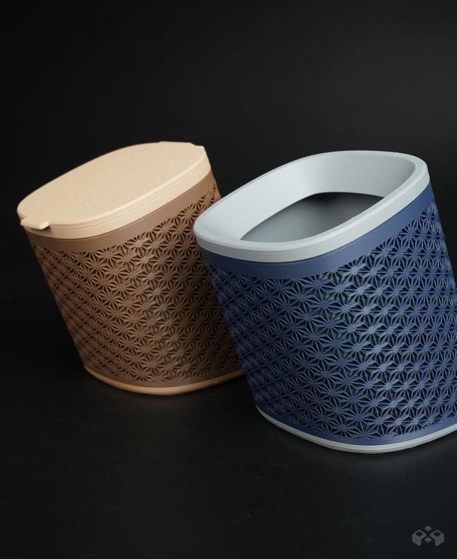 Mini Desktop Bin / 2 Lid Design / Kumiko