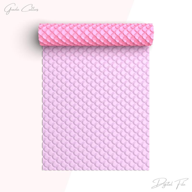Fish Scales Texture Roller For Polymer Clay, Scales Clay Texture Rolling Pin, Clay Tool, No: 1401