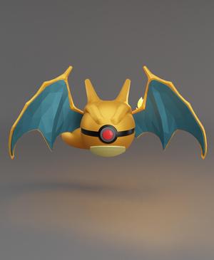 ChariBall Charizard Themed Opening Pokeball - Fan Art